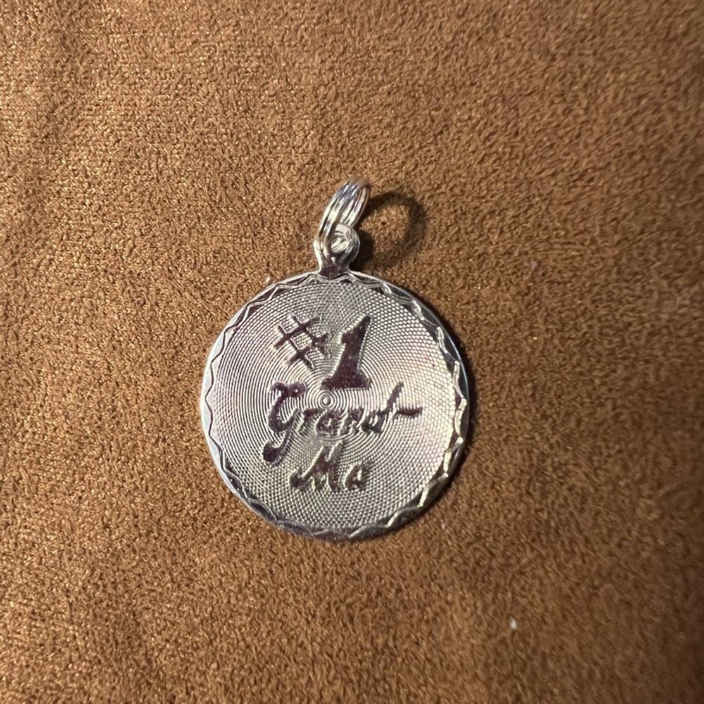 #1 Grand-Ma Silver-Tone Pendant Charm